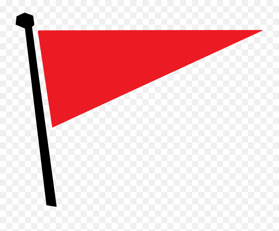 Red Flag Triangle Pennon Banner - Red Triangle Flag Png Flag Triangle Clip Art Emoji,Costa Rica Flag Emoji