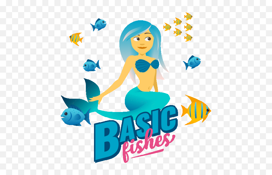 Basic Fishes Mermaid Life Gif - For Women Emoji,Mermaid Emoji Android