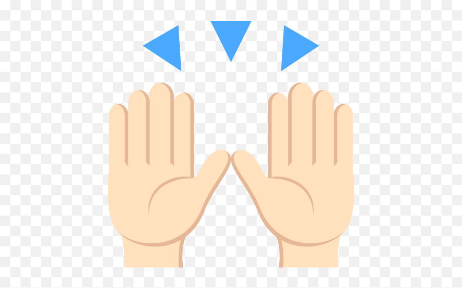 Manos Levantadas Celebrando Tono De Piel Claro Emoji - Diamond Hands,Emojis De Manos