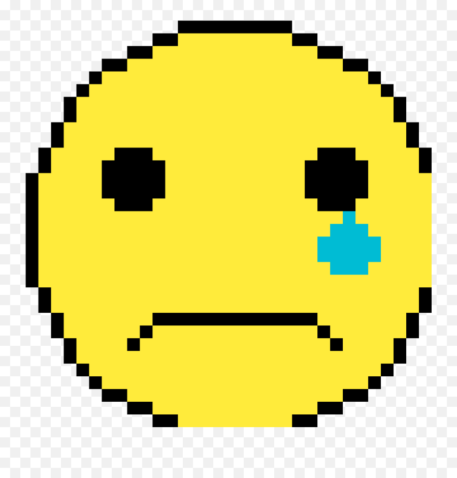 Pixilart - Pixel Art Awesome Face Emoji,The Crying Emoji