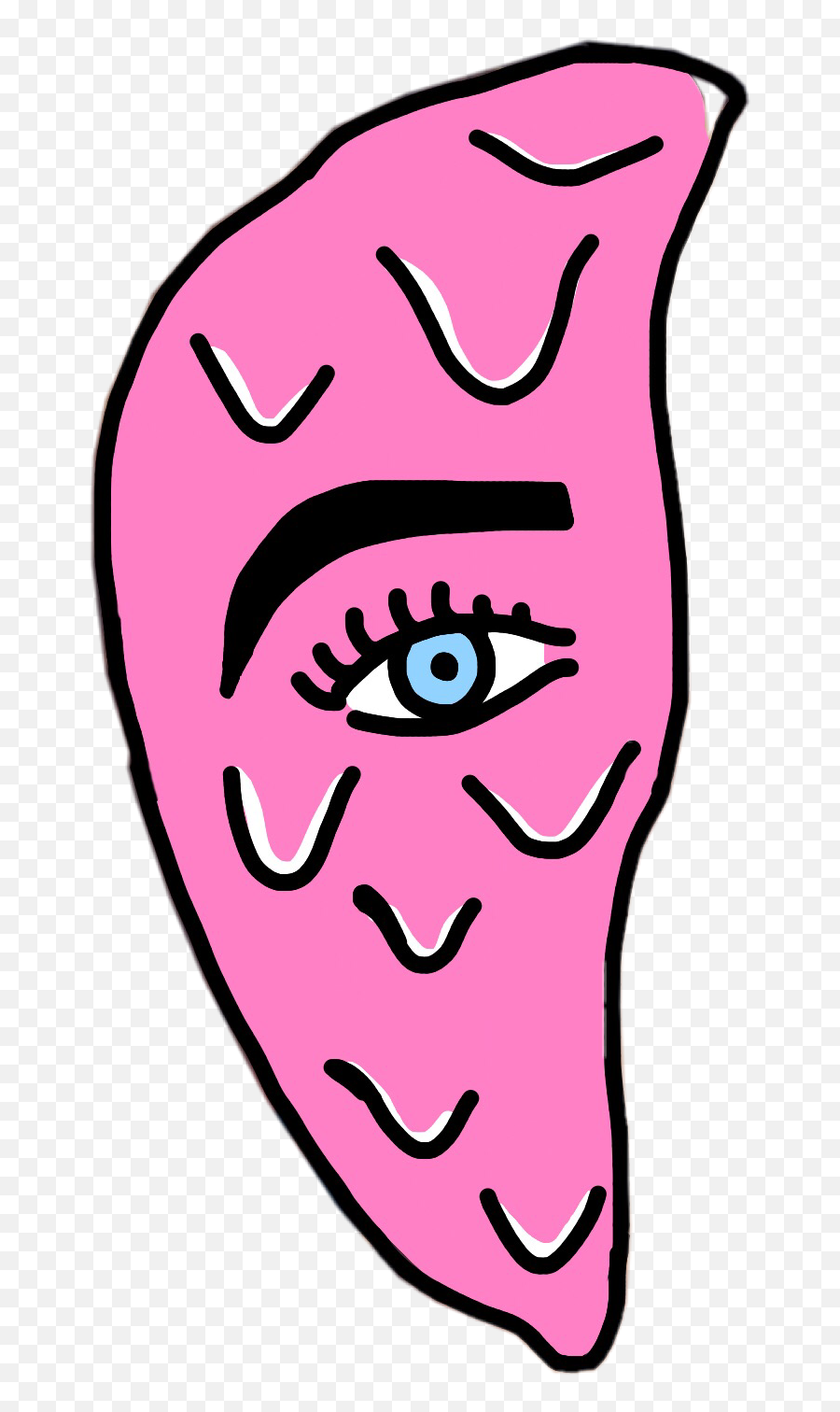 Droopy Drop Drip Drippy Paint Pink Eye - Pink Drippy Emoji,Pink Eye Emoji