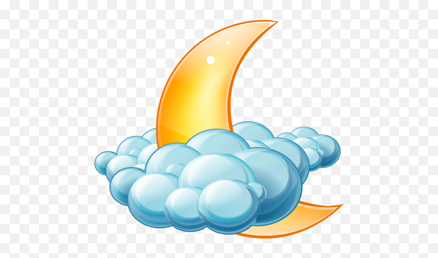 Pin - Partly Cloudy Night Weather Symbol Emoji,Weather Emoticons
