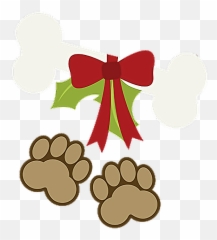 Paws Puppy Pet Dog Bone - Merry Christmas Dog Clipart Emoji,Emoji Dog And Bone