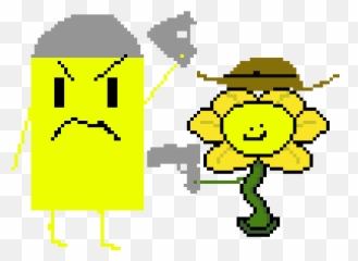 Pixel Art Gallery - Flowey Undertale Emoji,Fite Me Emoticon