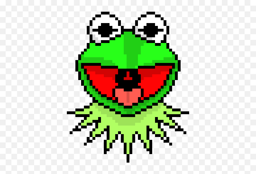 Kermit - Cute Kawaii Pixel Art Emoji,Kermit Emoticon