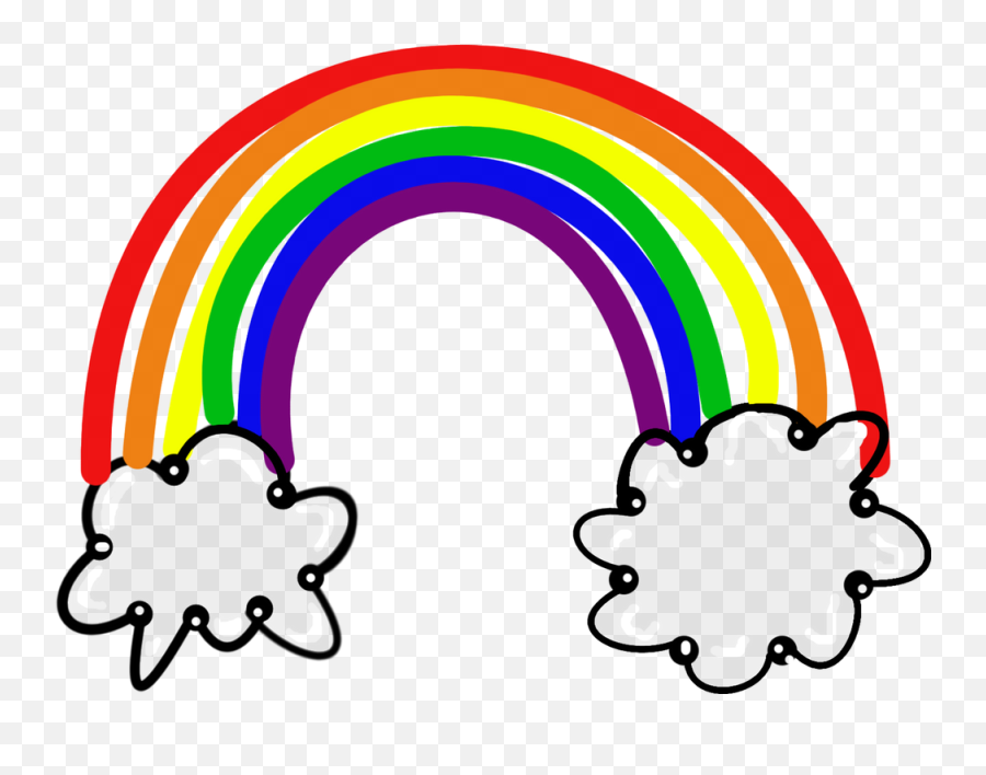 Rainbow Rain Bow Colour Colours Sticker - Gökkua Clipart Emoji,Where Is The Rainbow Emoji On Iphone