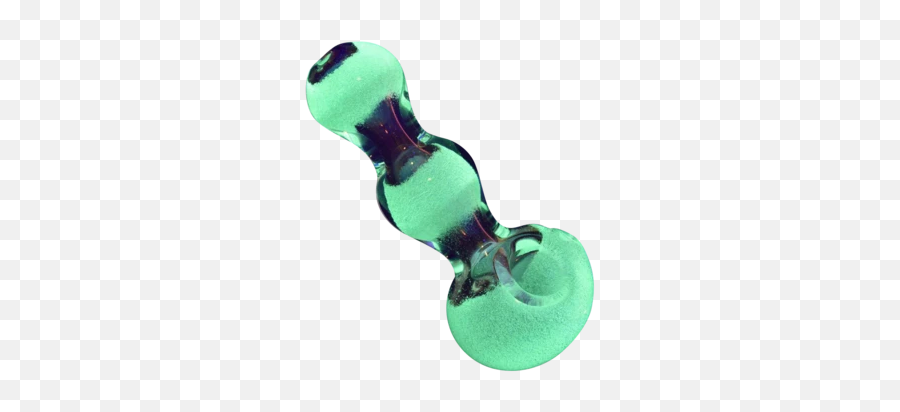 Triple Glow Bubble Fumed Spoon Pipe - Solid Emoji,Fuming Emoji