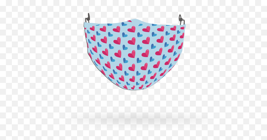 Lgbt Face Coverings - Love And Heart Pattern Face Coverings Girly Emoji,Covering Mouth Emoji