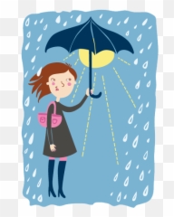 The Rain Doesnt Bother Me Wall Sticker - Cartoon Emoji