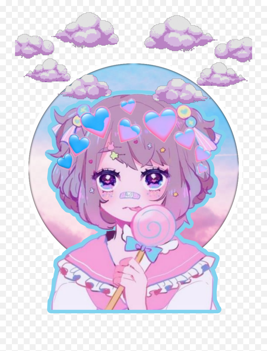 Animegirl Animequotes Animeedit Sticker - Girly Emoji,Cloud Candy Emoji