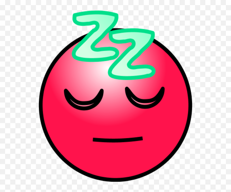 Smiley Clipart Sleepy Smiley Sleepy - Smiley Face Sleeping Red Emoji,Yawn Emoticon