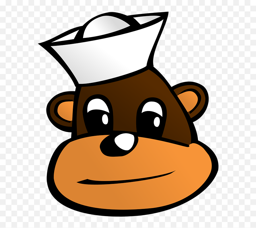 Free Sailor Ship Illustrations - Monkey With Hat Cartoon Emoji,Salute Emoji