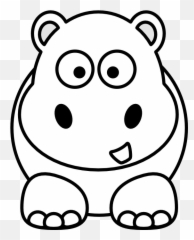 43348 Face Free Clipart - Hippo Clipart Black And White Emoji,Hippo Emoticon