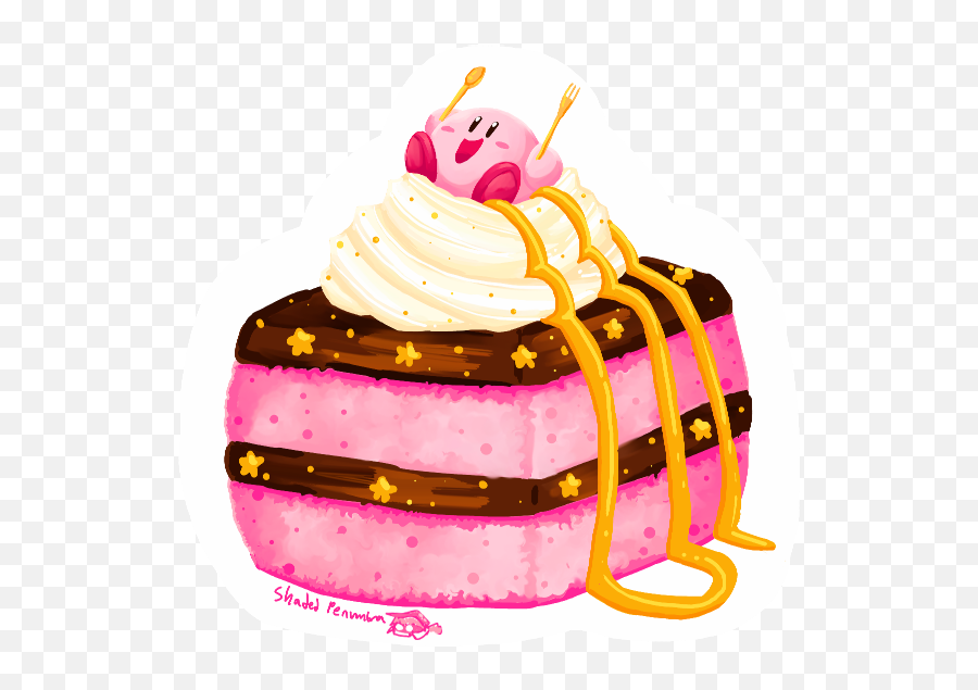 Fork Clipart Cake Fork Cake - Kirby Desserts Emoji,Pink Emoji Cake