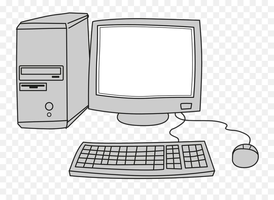 Computer Screen Desktop - Computer Cartoon Png Emoji,How To Get Emojis On Pc Keyboard