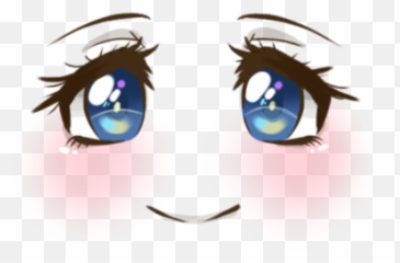 Face Anime Makeup Kawaii Hatsune Miku - Roblox Eyes Transparent Background Emoji