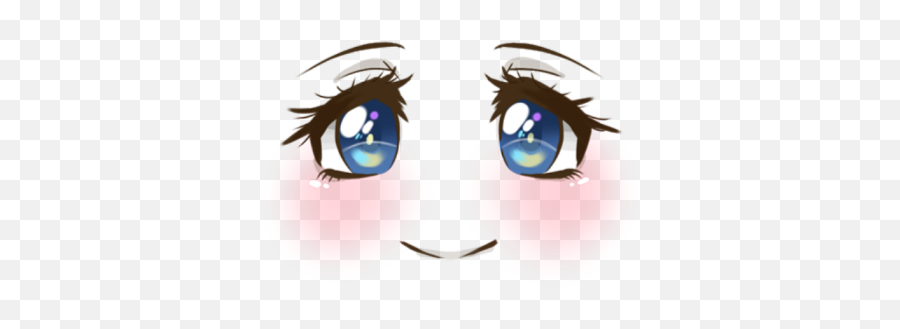 Face Anime Makeup Kawaii Hatsune Miku - Roblox Anime Eyes Transparent Background Emoji,Kawaii Emoticon