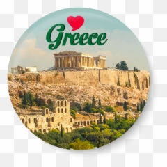 Download Love Greece Fridge Magnet - Acropolis Of Athens PNG Emoji