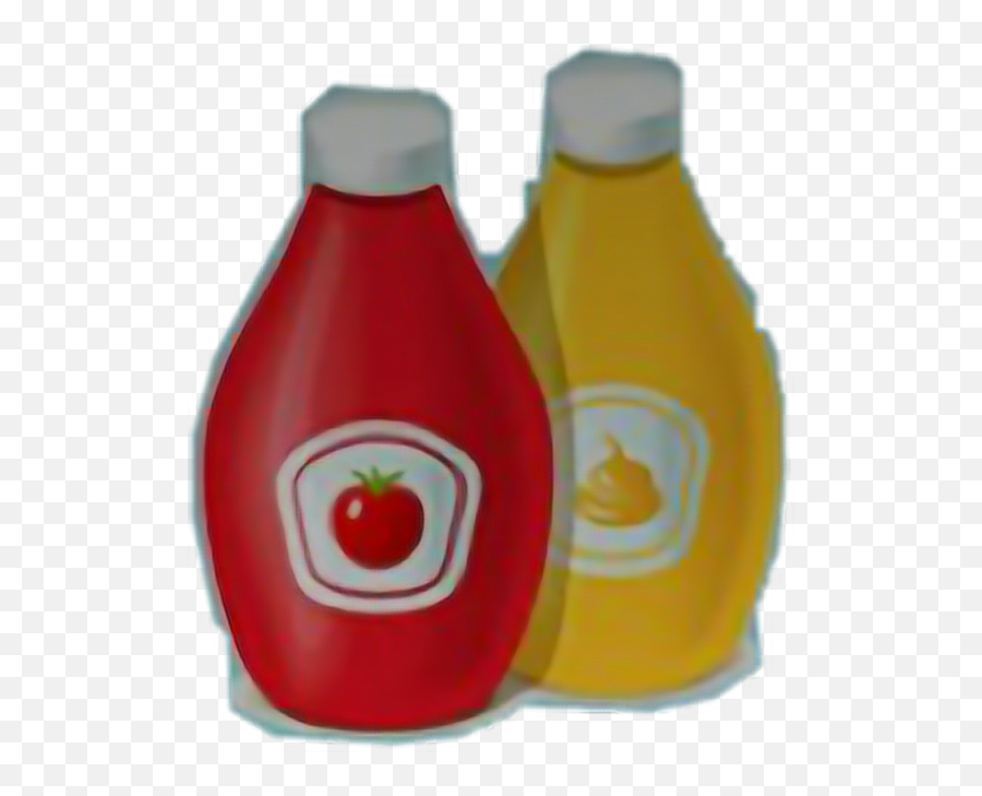Fastfood Ketchup Mustard Sticker Foodsticker Fastfoodst - Glass Bottle Emoji,Ketchup Emoji