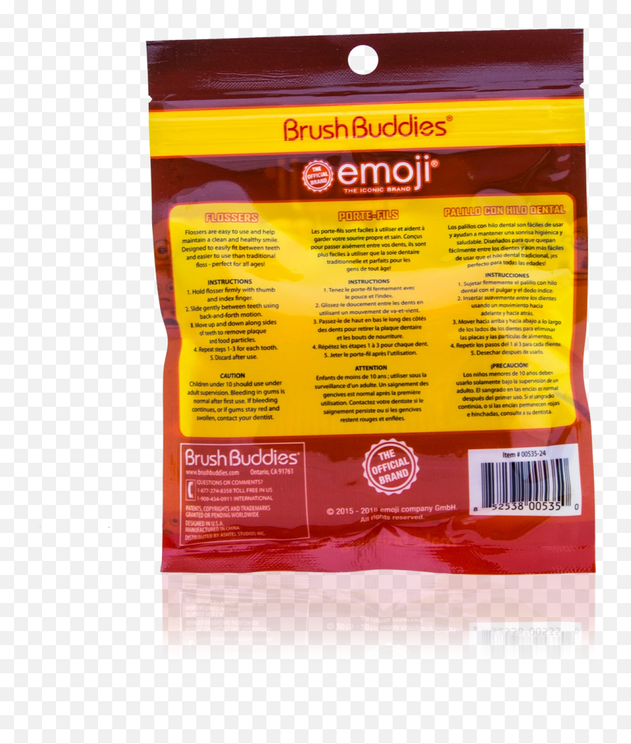 Brush Buddies Emoji Flossers - Packaging And Labeling,Noodles Emoji
