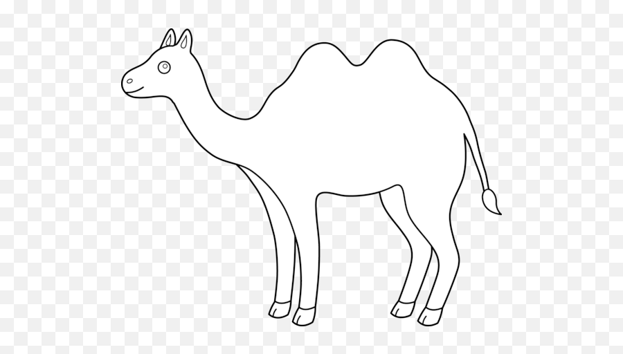Free Camel Clip Art Black And White - Outline Picture Of Animals Emoji,Camel Emoji