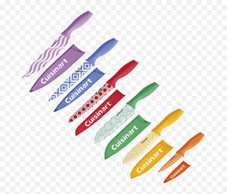 Cuisinart Advantage 12 - Piece Printed Cutlery Set Horizontal Emoji,Knife Shower Emoji