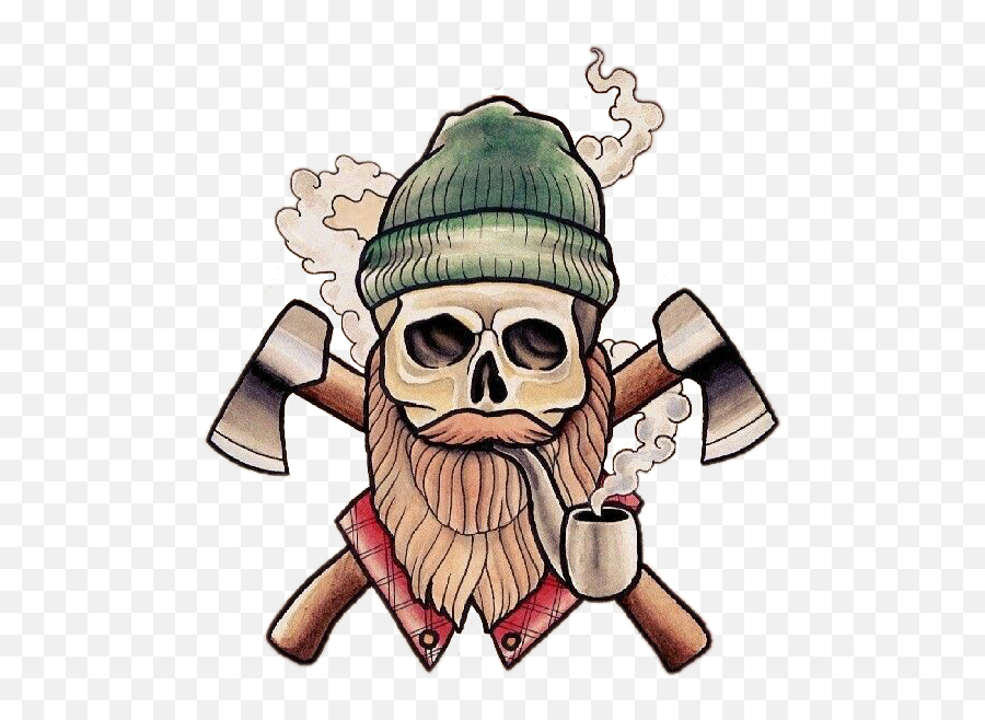 Lumberjack Pipe Dapper Sticker By Jessica Rae Wyatt - Fictional Character Emoji,Lumberjack Emoji