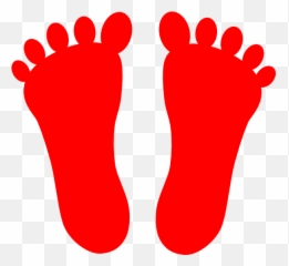 Foot Clipart Red Foot Red Transparent Free For Download On - Colored Footprints Clipart Emoji,Hokie Emoji
