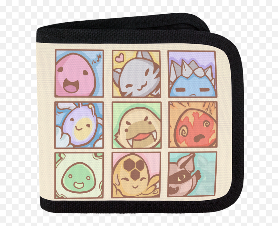 For Fans By Fansthe Many Faces Of Slimes Canvas Wallet - Happy Emoji,Pencil Emoticon