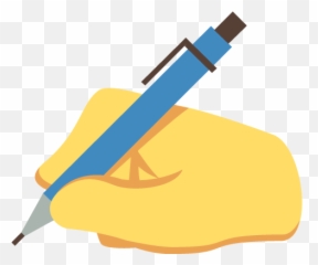 Writing Hand Emoji Emoticon Vector Icon -