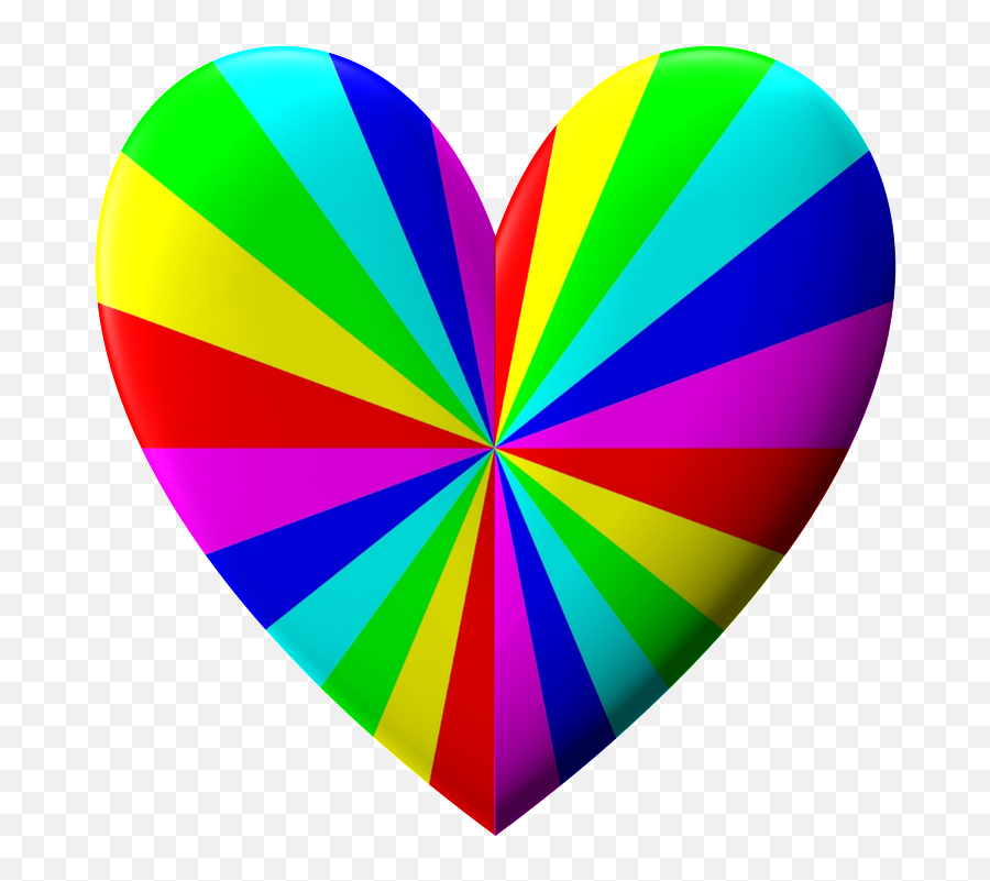 Valentine Heart Rainbow - Coeur Arc En Ciel Emoji,Rainbow Emoji On Facebook