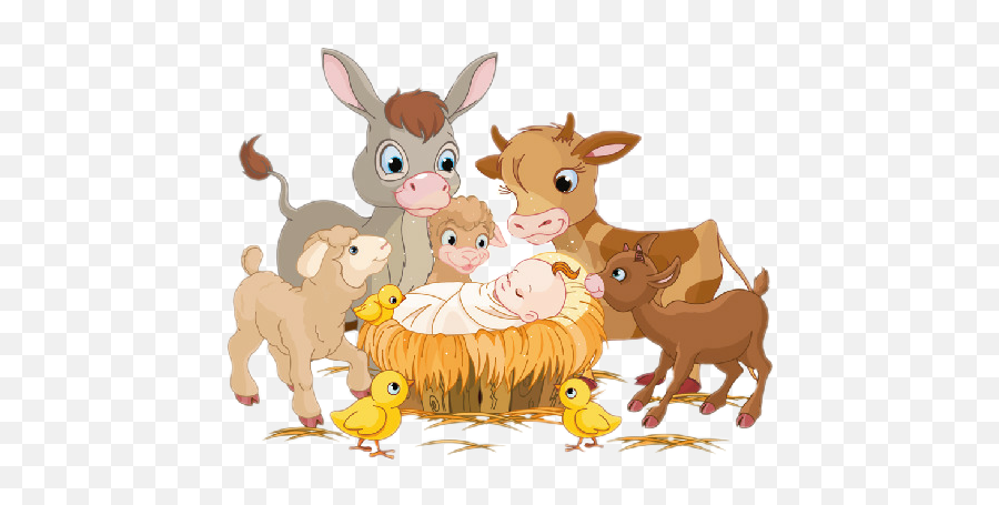 Nativity - Baby Jesus With Animals Emoji,Nativity Emoji