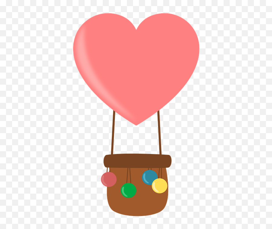 Hot Air Balloon Colors - Heart Hot Air Balloon Png Emoji,Girl Magnifying Glass World Emoji