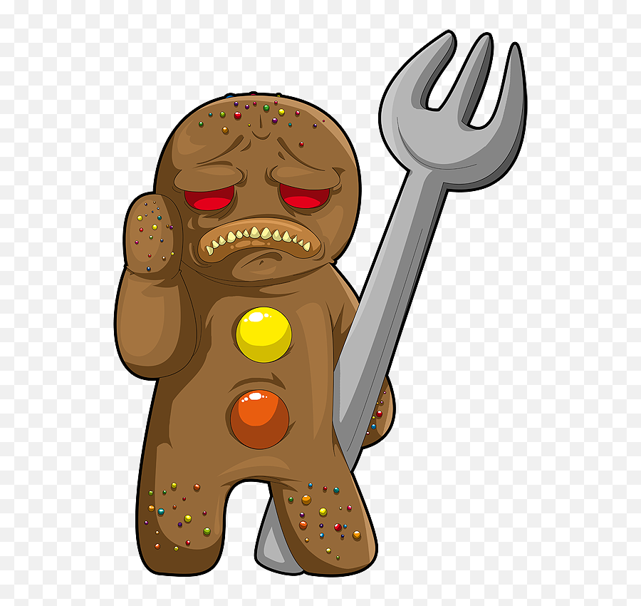 Gingerbread Clipart Sad - Evil Gingerbread Man Clipart Emoji,Gingerbread Man Emoji