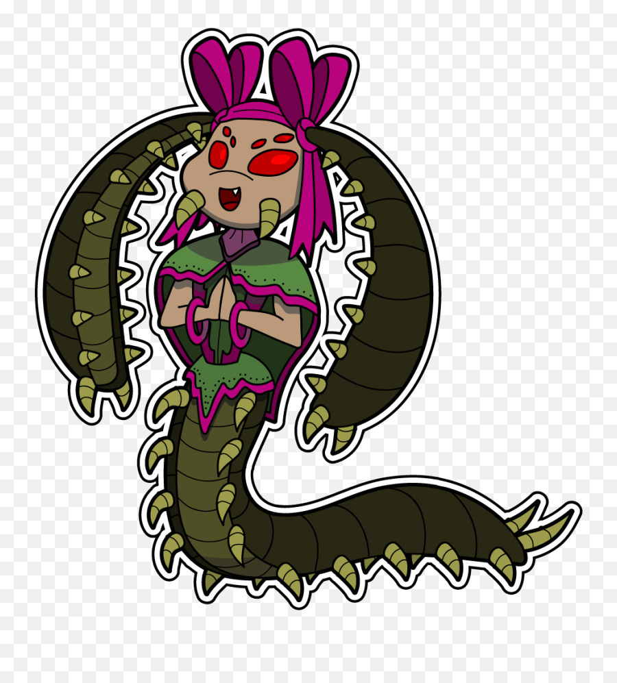 Cute Centipede Girl I Dunno - Cute Centipede Emoji,Centipede Emoji