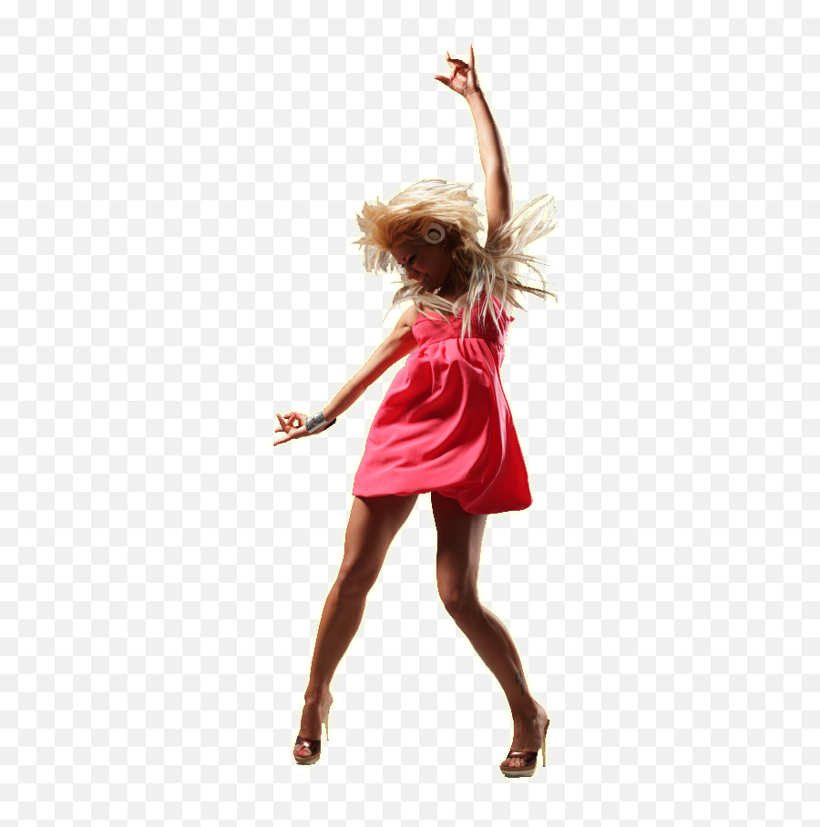 Dancing Girls Emoji Transparent Png - Dance Party Girl Png,Red Dress Dancing Emoji