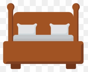 Bed Icon - Vector Bedroom Png Emoji