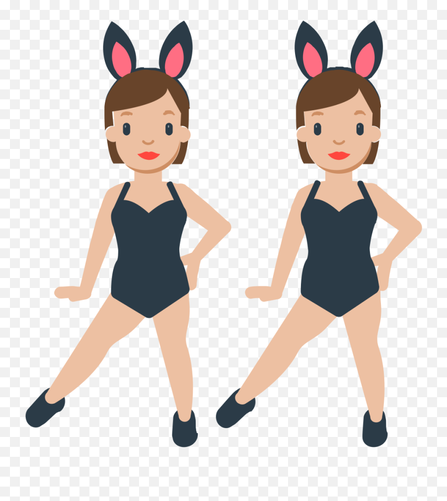 Fxemoji U1f46f - Woman With Bunny Ears Emoji Transparent Background,Dance Emoji