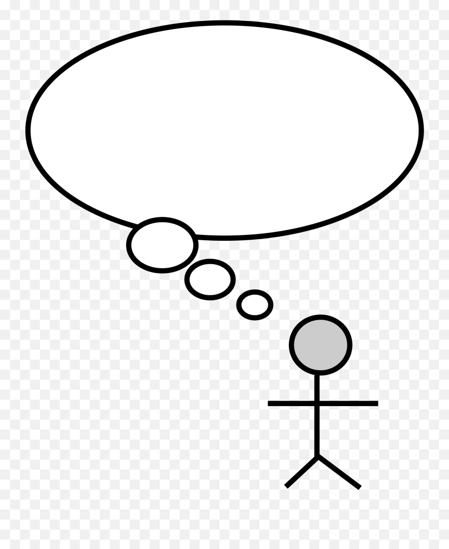 Thinking Bubble Transparent Png - Person With Thought Bubble Clipart Emoji,Thought Bubble Emoji