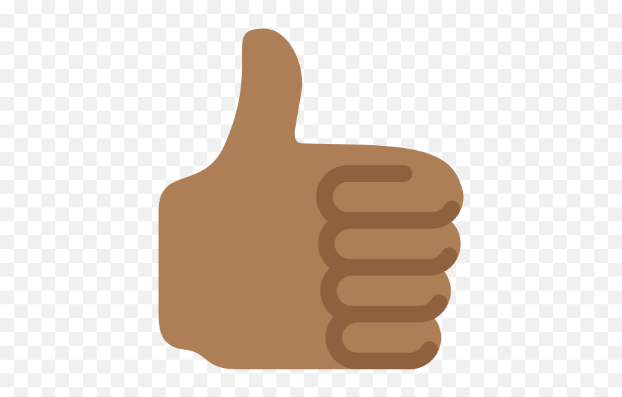 Thumbs Up Emoji With Medium - Thumbs Up Emoji,Brown Fist Emoji