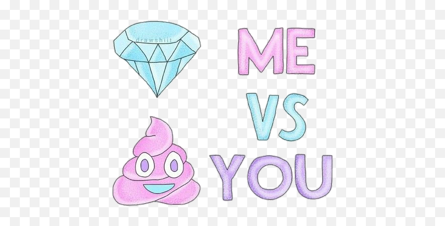 Cute Colorful Diamond Mevsyou Emoji - Clip Art,(h) Emoji