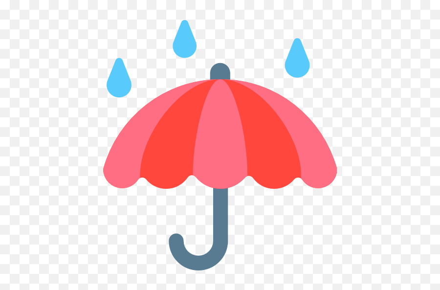 Umbrella With Rain Drops Emoji For Facebook Email Sms - Rain Cloud Umbrella Clipart,Rain Emoji