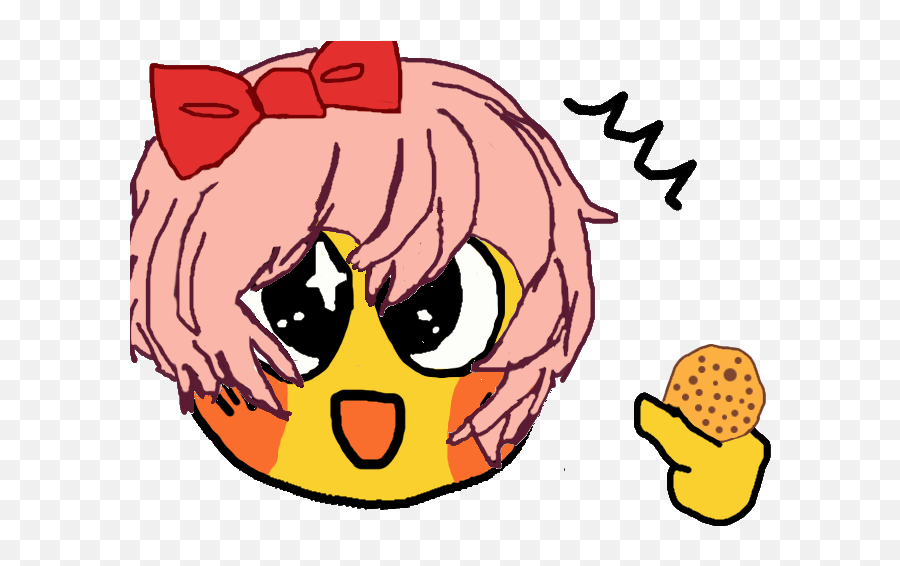 Blessed Cookie Sayori Emoji She Got It From Cookie Clicker - Sayori Emoji,Blessed Emoji