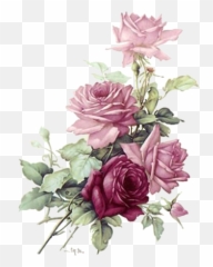 Pink Rose Bouquet Vintage Flowers - Dusty Pink Flowers Png Emoji,Bouquet Emoji