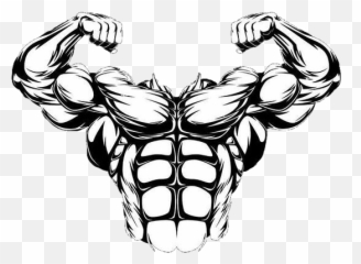 Muscle Stickers - Bodybuilder Clipart Emoji