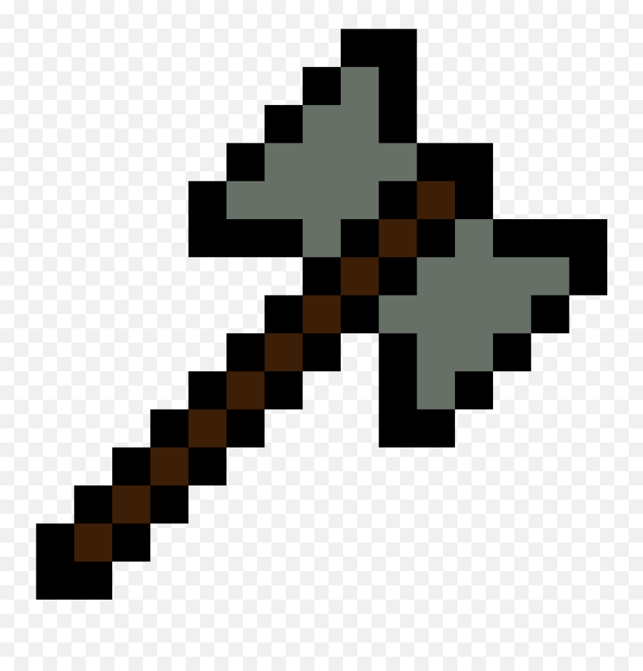 Minecraft Pixel Axe - Mjolnir Minecraft Transparent Minecraft Double Bladed Axe Emoji,Ax Emoji