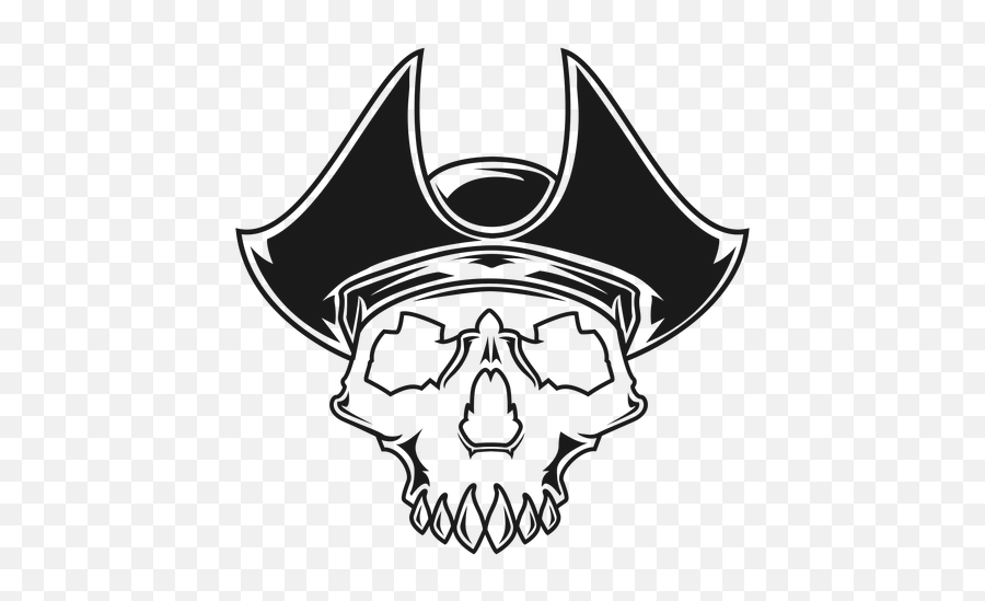 Skull With Pirate Hat Illustration - Transparent Png U0026 Svg Rose Skull Transparent Emoji,Skull Gun Knife Emoji