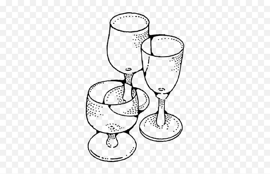 Vector Clip Art Of Wine Glasses - Clip Art Drinking Glasses Emoji,Champagne Bottle Emoji