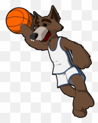 Basketball Ball Sport Wolf Jump - Wolf Basketball Clipart Emoji,Sports Teams Emojis