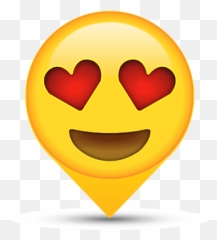 10 Best Map Marker Smiley Graphics - Heart Faces With Emoji